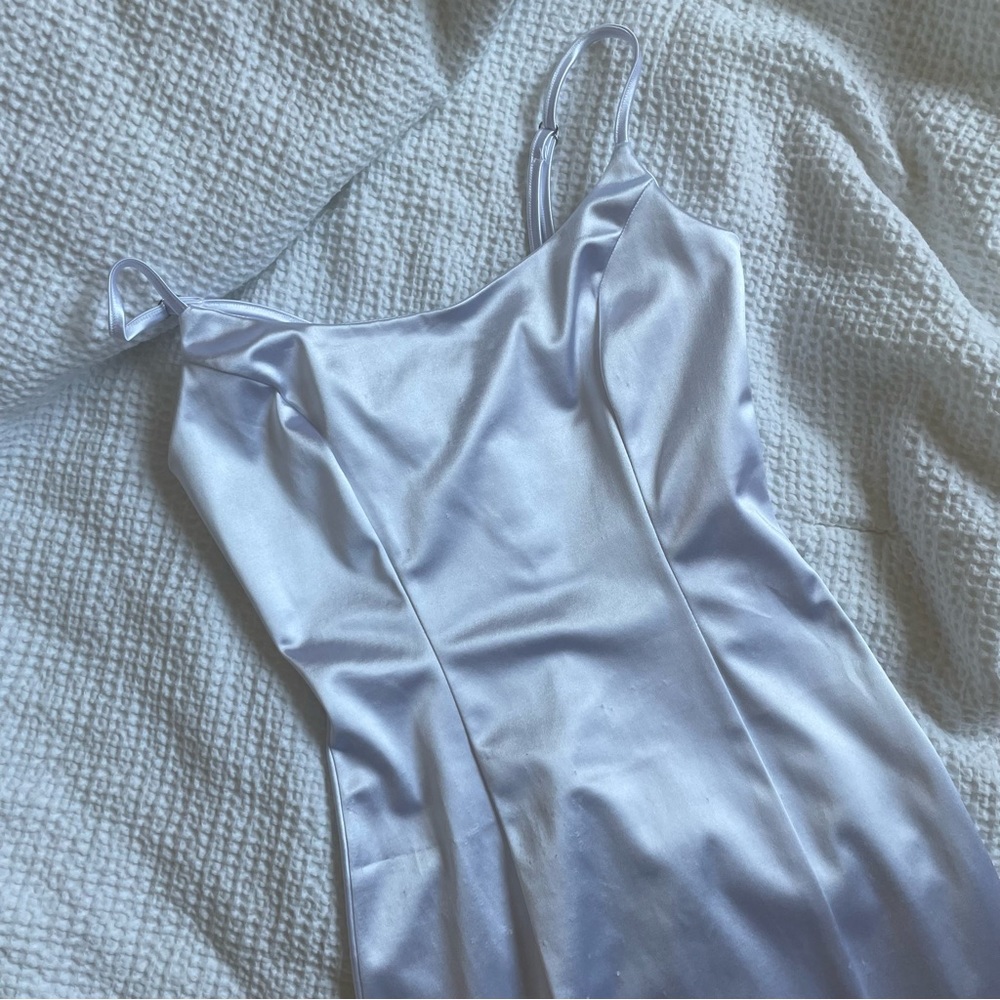 White satin dress